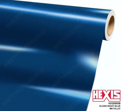 HEXIS Metallic Gloss Night Blue (HX20905B) vinyl wrap film swatch