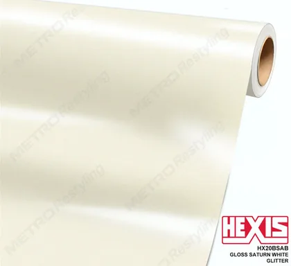 HEXIS Glitter Gloss Saturn White (HX20BSAB) vinyl wrap film swatch