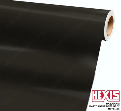 HEXIS Metallic Matte Anthracite Gray (HX20GANM) vinyl wrap film swatch