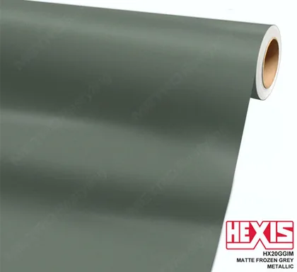 HEXIS Metallic Matte Frozen Gray (HX20GGIM) vinyl wrap film swatch