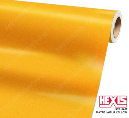 HEXIS Matte Jaipur Yellow (HX20JJAM) vinyl wrap film swatch