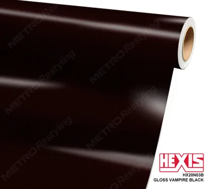 HEXIS Gloss Vampire Black (HX20N03B) vinyl wrap film swatch