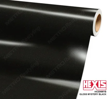 HEXIS Gloss Mystery Black (HX20NMYB) vinyl wrap film swatch