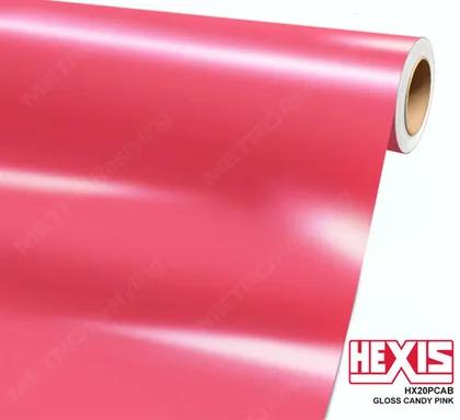 HEXIS Gloss Candy Pink (HX20PCAB) vinyl wrap film swatch