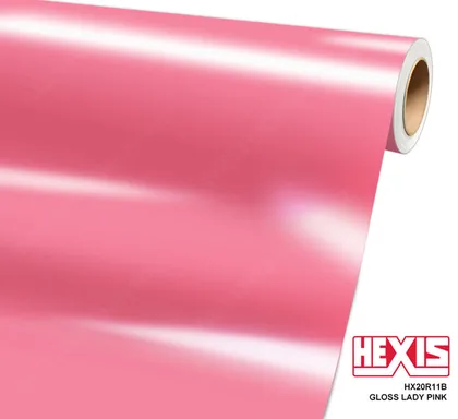 HEXIS Gloss Lady Pink (HX20R11B) vinyl wrap film swatch