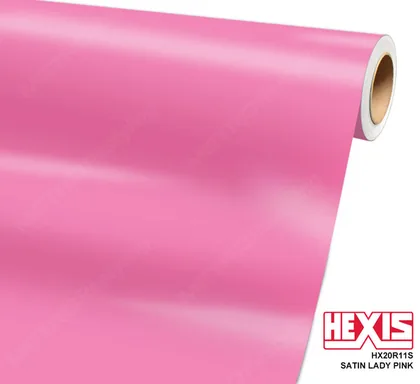 HEXIS Satin Lady Pink (HX20R11S) vinyl wrap film swatch