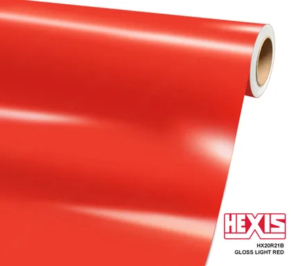 HEXIS Gloss Light Red (HX20R21B) vinyl wrap film swatch