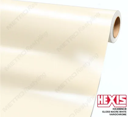 HEXIS Gloss Nacre White Variochrome (HX30BNCB) vinyl wrap film swatch