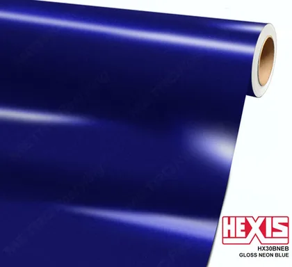 HEXIS Gloss Neon Blue (HX30BNEB (Special Order)) vinyl wrap film swatch