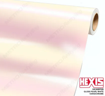 HEXIS Gloss Pearl White Variochrome (HX30BPEB (Special Order)) vinyl wrap film swatch