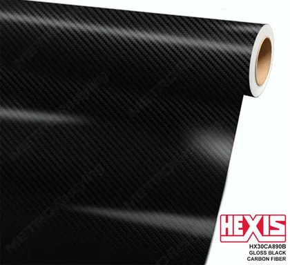 HEXIS Carbon Fiber Gloss Black (HX30CA890B (Special Order)) vinyl wrap film swatch