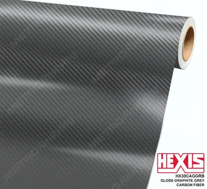 HEXIS Carbon Fiber Gloss Graphite Gray (HX30CAGGRB (Special Order)) vinyl wrap film swatch