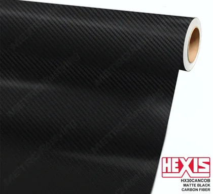 HEXIS Carbon Fiber Matte Raven Black (HX30CANCOB (Special Order)) vinyl wrap film swatch