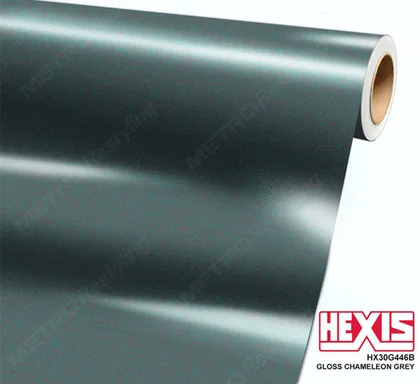 HEXIS Gloss Chameleon Gray (HX30G446B) vinyl wrap film swatch