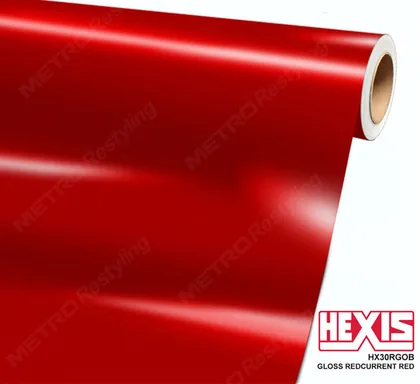 HEXIS Gloss Redcurrent Red (HX30RGOB) vinyl wrap film swatch