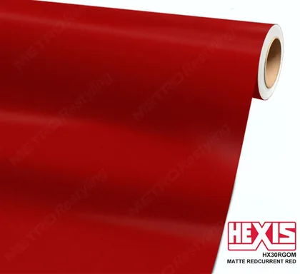HEXIS Matte Redcurrent Red (HX30RGOM) vinyl wrap film swatch