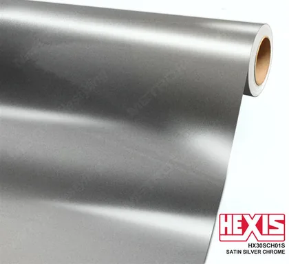 HEXIS Chrome Satin Silver Super (HX30SCH01S) vinyl wrap film swatch