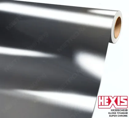 HEXIS Chrome Gloss Titanium Super (HX30SCH03B) vinyl wrap film swatch
