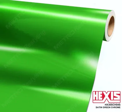 HEXIS Chrome Satin Green Super (HX30SCH04S) vinyl wrap film swatch