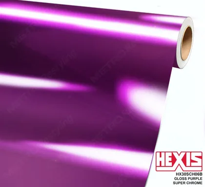HEXIS Chrome Gloss Purple Super (HX30SCH06B) vinyl wrap film swatch