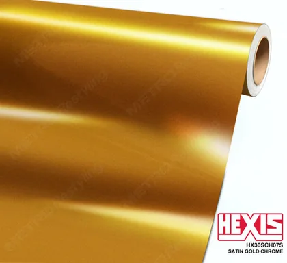 HEXIS Chrome Satin Gold Super (HX30SCH07S) vinyl wrap film swatch