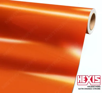 HEXIS Chrome Satin Orange Super (HX30SCH08S) vinyl wrap film swatch
