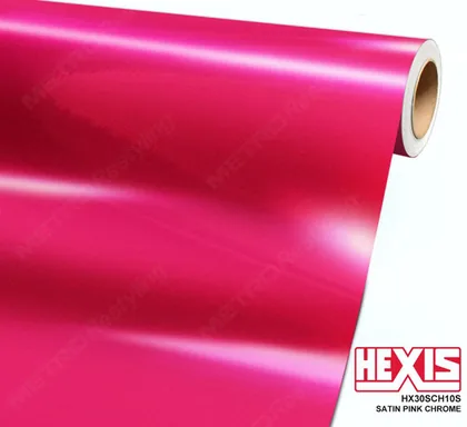 HEXIS Chrome Satin Pink Super (HX30SCH10S) vinyl wrap film swatch