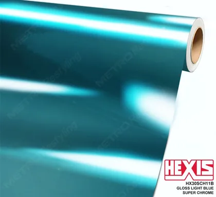HEXIS Chrome Gloss Light Blue Super (HX30SCH11B) vinyl wrap film swatch