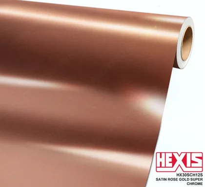 HEXIS Chrome Satin Rose Gold Super (HX30SCH12S) vinyl wrap film swatch