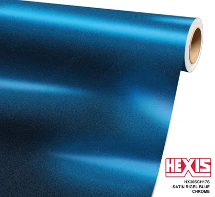 HEXIS Chrome Satin Rigel Blue Super (HX30SCH17S) vinyl wrap film swatch