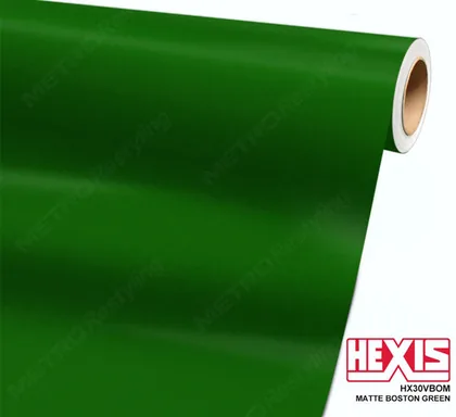 HEXIS Matte Boston Green (HX30VBOM) vinyl wrap film swatch