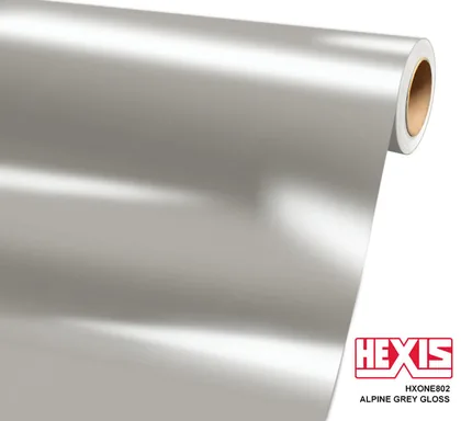 HEXIS Gloss Alpine Grey (HXONE802) vinyl wrap film swatch