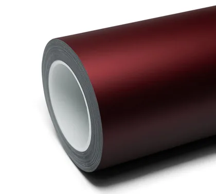 Inozetek Satin Liquid Metallic Blood Red (DPPF806) color paint protection film swatch