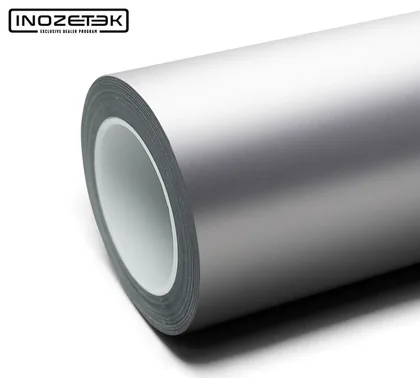 Inozetek Satin Liquid Silver (FS2002) vinyl wrap film swatch