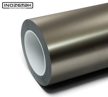 Inozetek Satin Metallic Aluminum Grey (FS2029) vinyl wrap film swatch