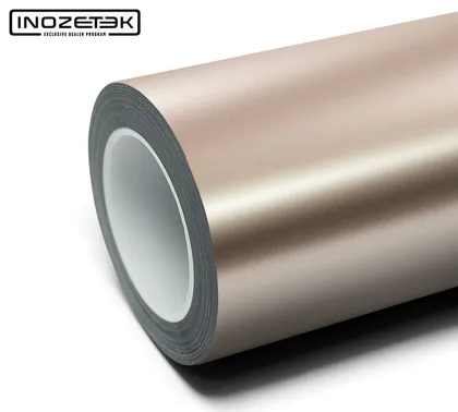 Inozetek Satin Liquid Metallic Champagne (FS2033) vinyl wrap film swatch