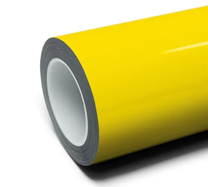 Inozetek Gloss Citrus Yellow (SG010) vinyl wrap film swatch