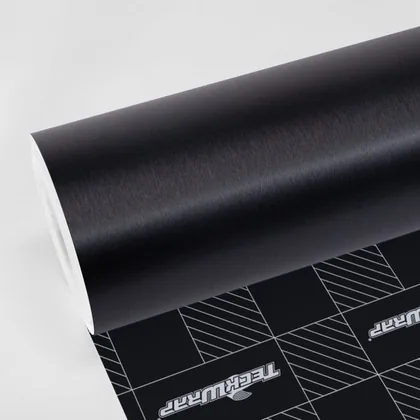 TeckWrap Carbon Fiber Brushed Black (BM04) vinyl wrap film swatch
