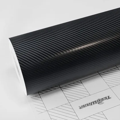 TeckWrap Carbon Fiber Pitch Black vinyl wrap film swatch