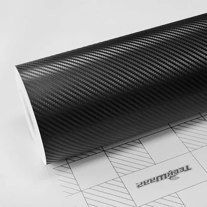 TeckWrap Carbon Fiber Noir Black (CF01) vinyl wrap film swatch