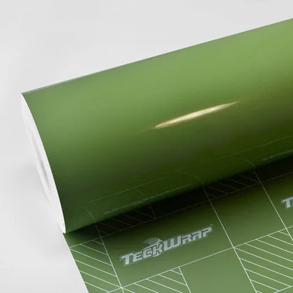 TeckWrap Gloss French Olive (CG31-HD) vinyl wrap film swatch