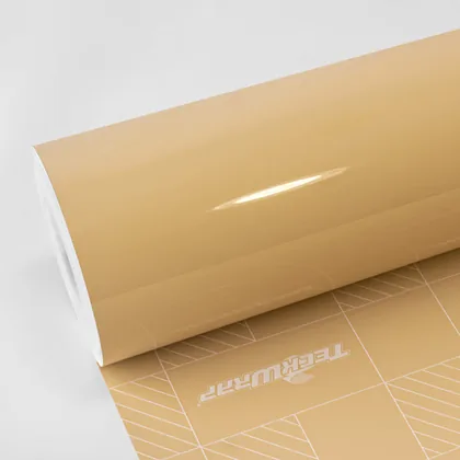 TeckWrap Gloss Leather Beige (CG52-HD) vinyl wrap film swatch