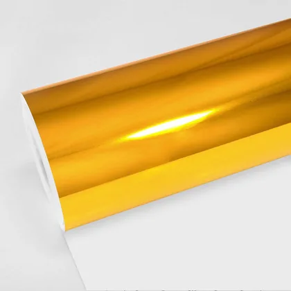 TeckWrap Chrome Yellow Gold (CHM02-HD) vinyl wrap film swatch
