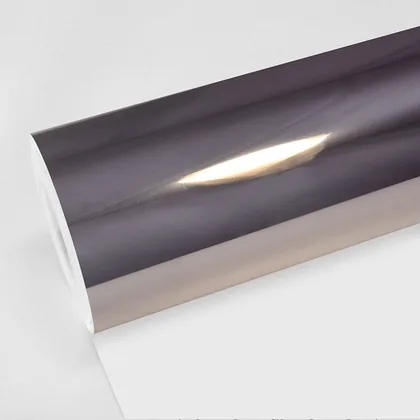 TeckWrap Chrome Jet Black (CHM10-HD) vinyl wrap film swatch