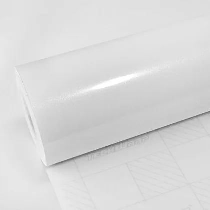 TeckWrap Gloss Diamond White (CK801-HD) vinyl wrap film swatch