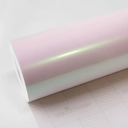 TeckWrap Gloss Aurora White (DCH02-HD) vinyl wrap film swatch