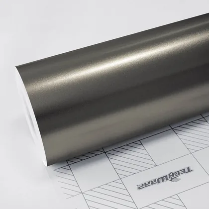 TeckWrap Satin Gunsmoke Grey (ECH02) vinyl wrap film swatch