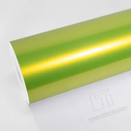 TeckWrap Gloss Citrus Green (GAL36-HD) vinyl wrap film swatch