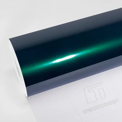 TeckWrap Gloss Regatta Green (GAL40-HD) vinyl wrap film swatch