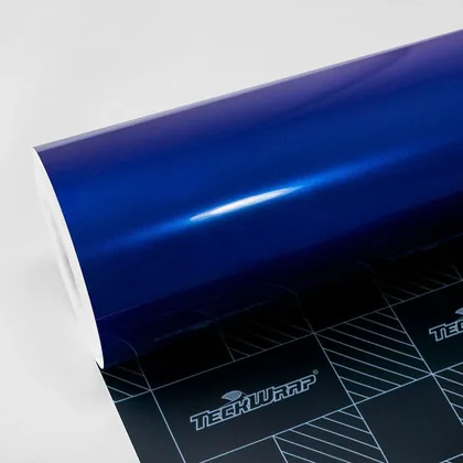 TeckWrap Gloss Deep Blue (RB02-HD) vinyl wrap film swatch